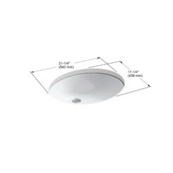 KOHLER Caxton Vitreous China Undermount Vitreous China Bathroom Sink In White With Overflow Drain 28 KOHLER Caxton Vitreous China Undermount Vitreous China Bathroom Sink In White With Overflow Drain -Kohler Sales Store e51d24560ab722f055cb1972561cee68 1800x1800