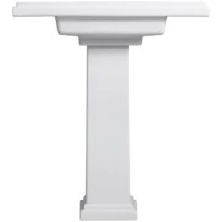 KOHLER Tresham Ceramic Pedestal Combo Bathroom Sink With Single-Hole Faucet Drilling In Black Black With Overflow Drain 16 KOHLER Tresham Ceramic Pedestal Combo Bathroom Sink With Single-Hole Faucet Drilling In Black Black With Overflow Drain -Kohler Sales Store e7307a676a645d4b482c5421a3a17921 1800x1800