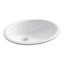 KOHLER Caxton Vitreous China Undermount Bathroom Sink With Glazed Underside In White