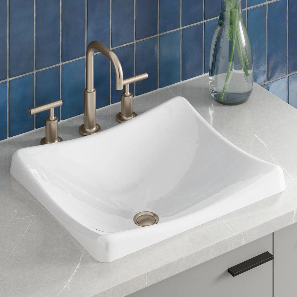 KOHLER DemiLav Wading Pool Cast Iron Vessel Sink In White 12 KOHLER DemiLav Wading Pool Cast Iron Vessel Sink In White - Image 10