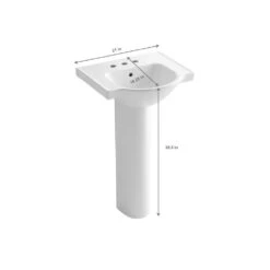 KOHLER Veer 21 In. Vitreous China Pedestal Combo Bathroom Sink In White With Overflow Drain -Kohler Sales Store f3b0d0ddf0a0988a9691191892af3079 1800x1800