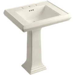 KOHLER Memoirs Classic Ceramic Pedestal Bathroom Sink In White With Overflow Drain -Kohler Sales Store f8bb4615f0afe436767698bd7e12e439 1800x1800